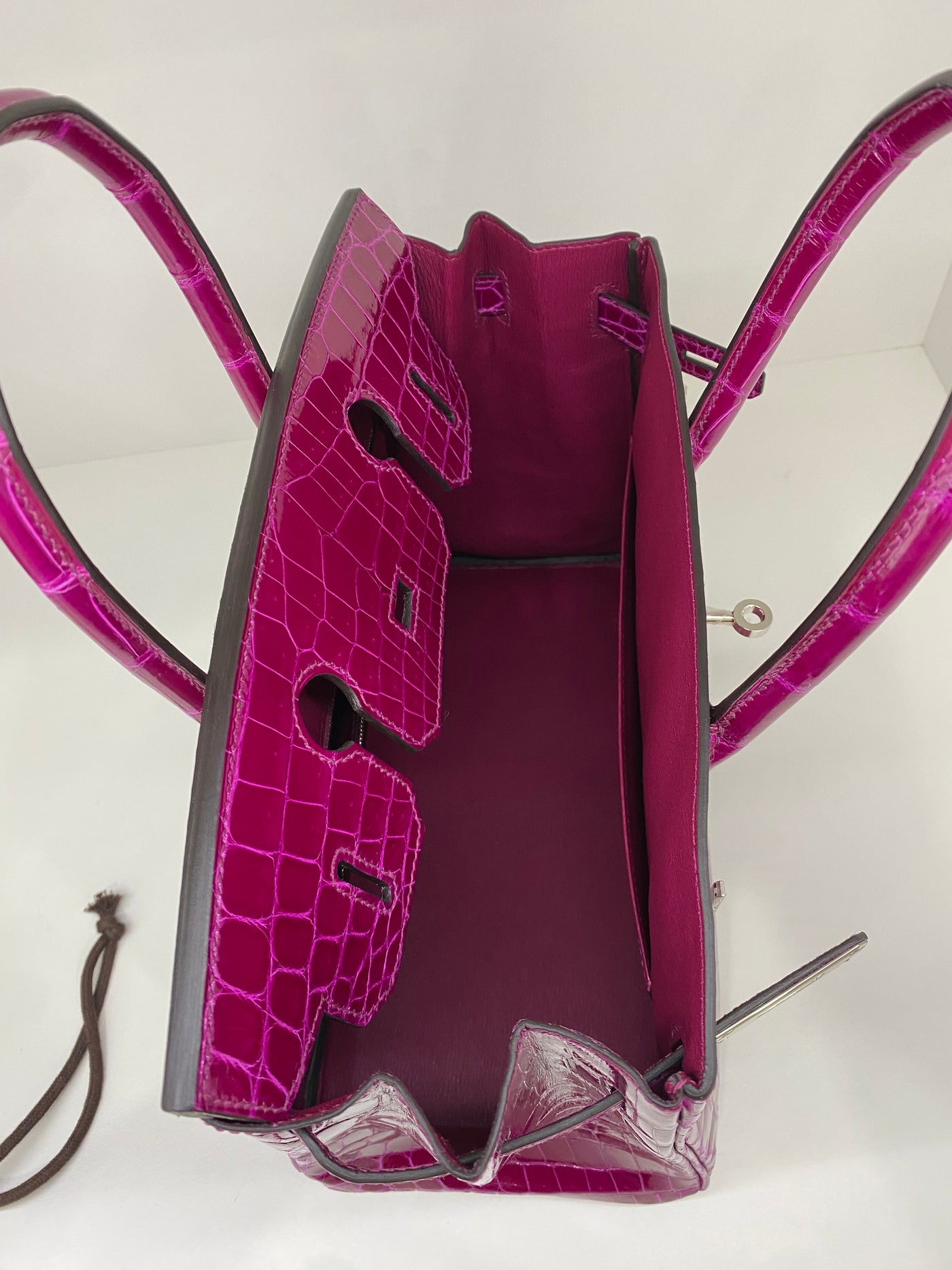 Hermes Birkin 30 Crocodile Niloticus Rose Pourpre PHW