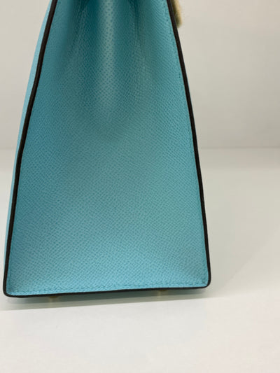 Hermes Kelly 28 Blue Atoll - Y Stamp GHW