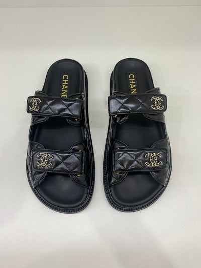 Copy of Chanel Dad Sandal Slide Black - Size 35
