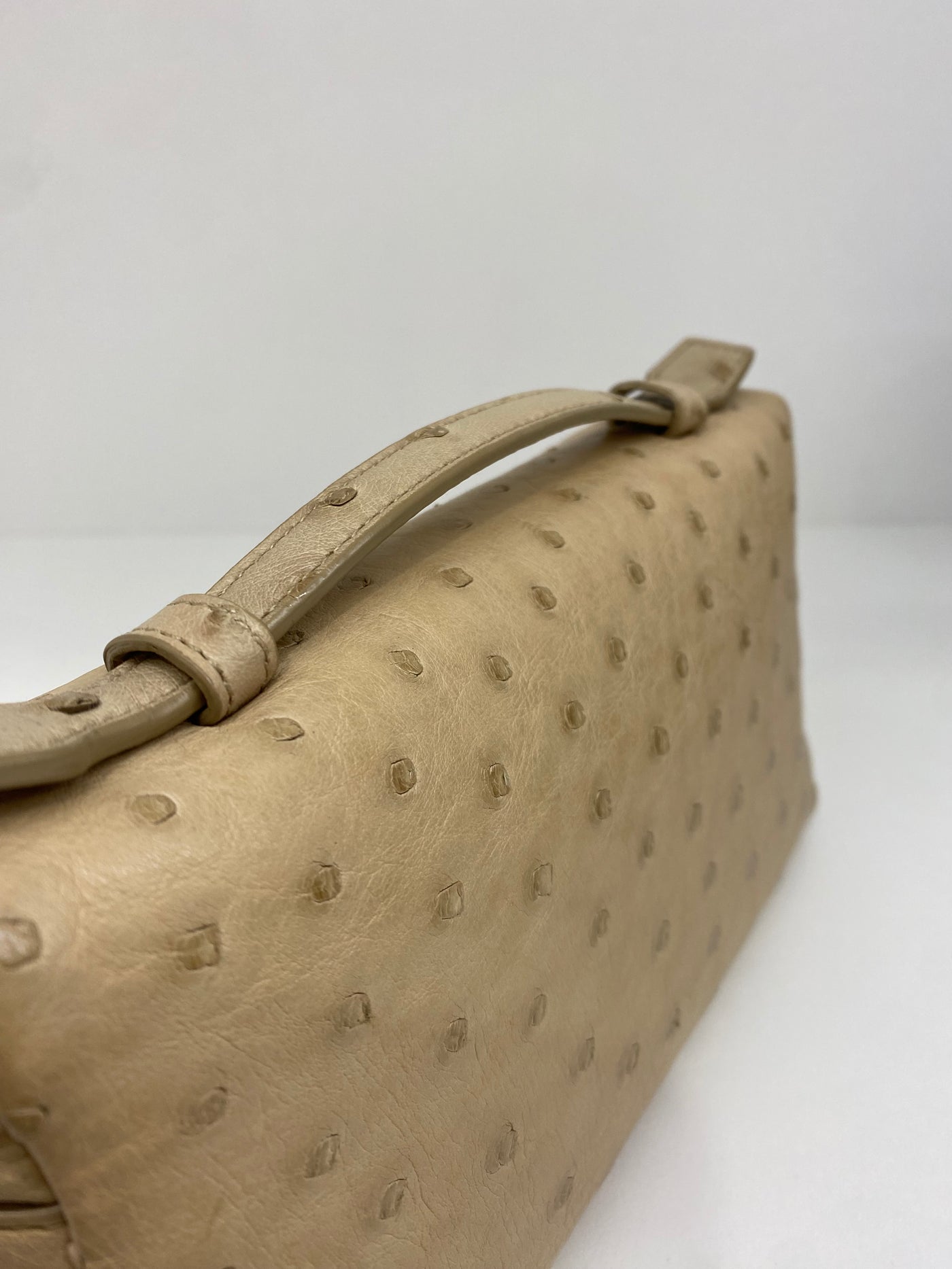 Loro Piana L19 Pouch Ostrich Beige SHW