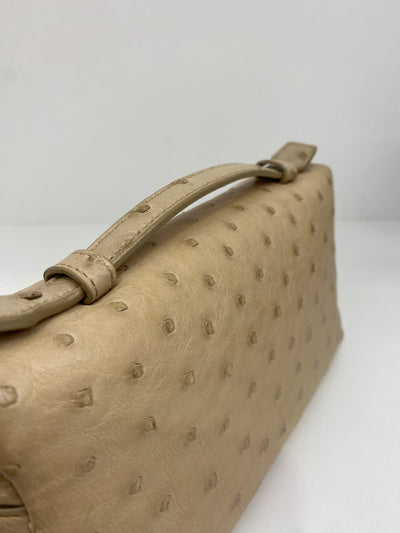 Loro Piana L19 Pouch Ostrich Beige SHW