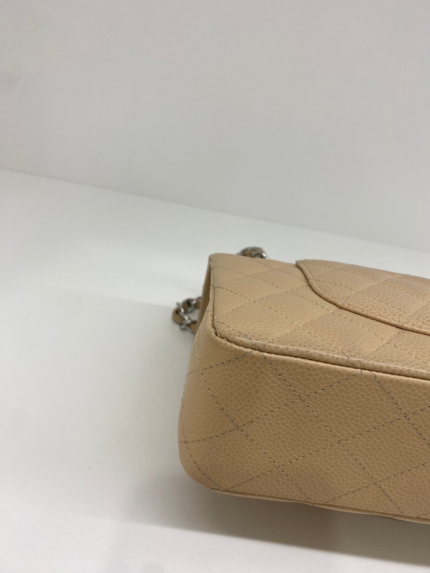 Chanel Classic Flap Medium - Beige SHW (microchipped)