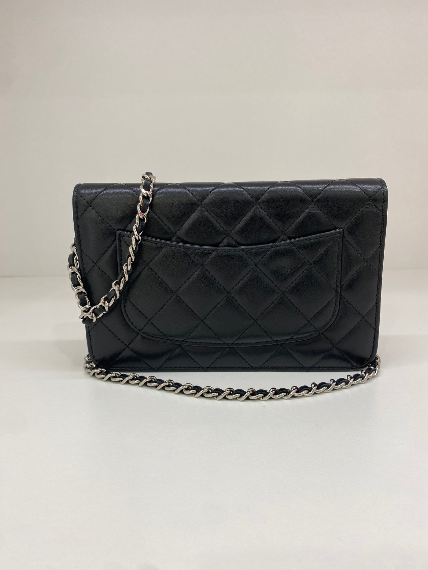 Chanel WOC Lambskin Black SHW