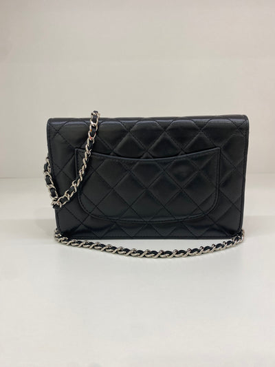 Chanel WOC Lambskin Black SHW