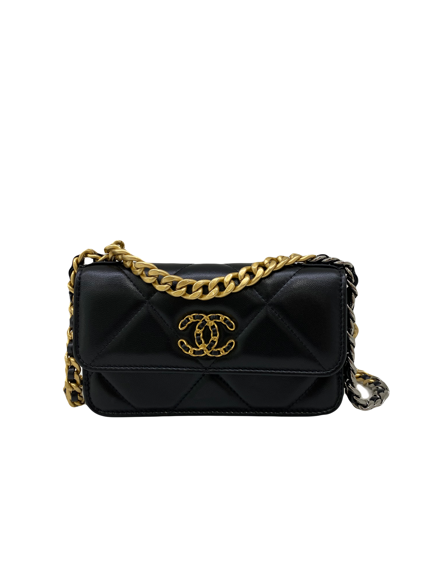Chanel 19 Mini WOC Black