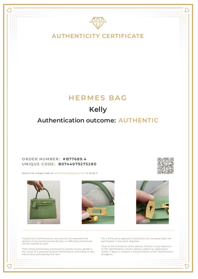 Hermès Kelly 25 Sellier Vert Criquet GHW