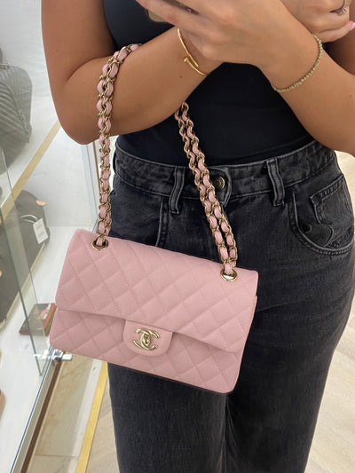 Chanel Classic Flap Small Soft Pink CGHW