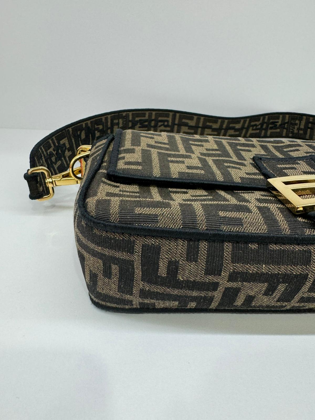 Fendi Baguette FF Logo Brown