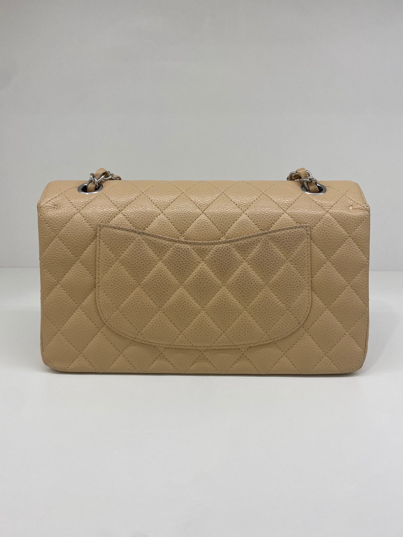 Chanel Classic Flap Medium - Beige SHW (microchipped)