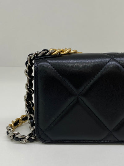 Chanel 19 Mini WOC Black