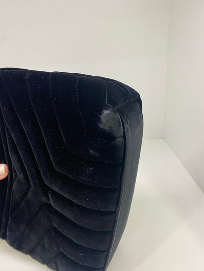 Saint Laurent Velvet LouLou Bag Black GHW
