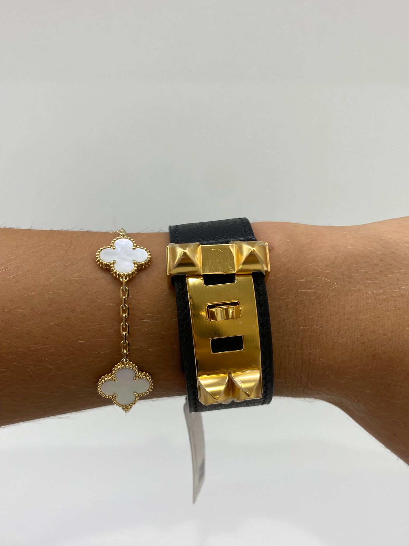Hermes Collier de Chien 24 Cuff Black GHW