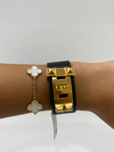 Hermes Collier de Chien 24 Cuff Black GHW