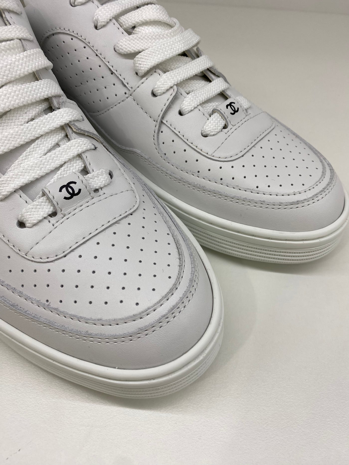 Chanel White Sneakers - Size 40