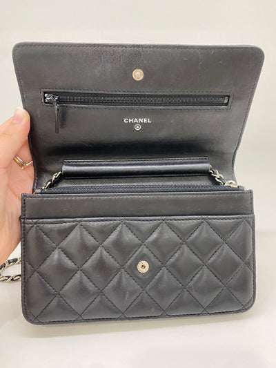 Chanel WOC Black Lambskin SHW
