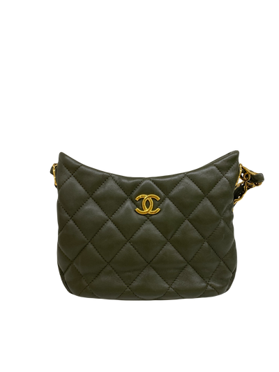 Chanel Hobo Olive Bag GHW