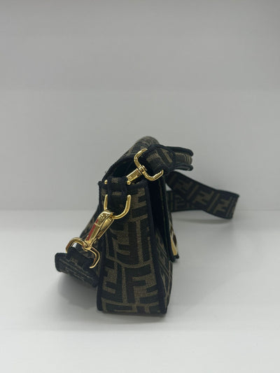 Fendi Baguette FF Logo Brown