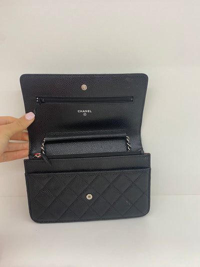 Chanel Black Caviar WOC SHW