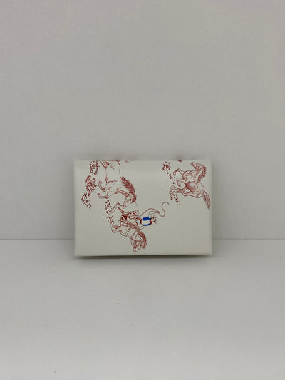 Hermes Calvi Wallet White with horses