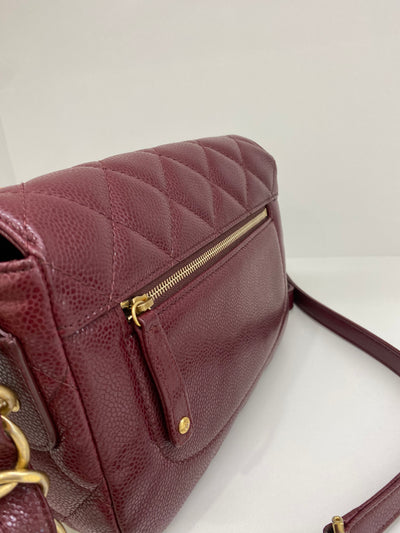 Chanel Small Flap Burgundy Caviar GHW