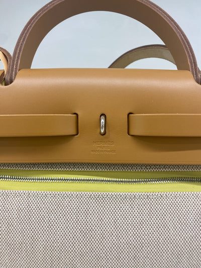 Hermes Herbag 31 PM - Lime PHW (c stamp)