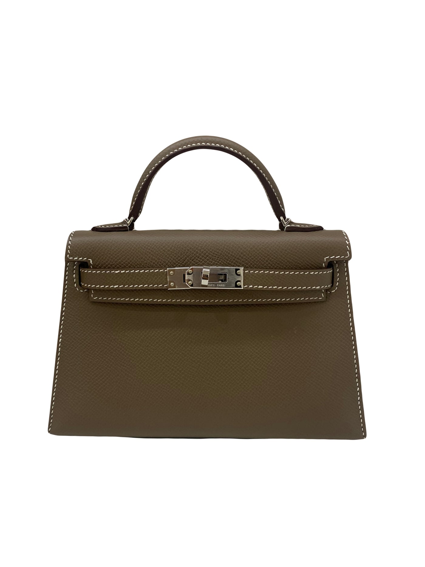 Hermes Mini Kelly Etoupe PHW