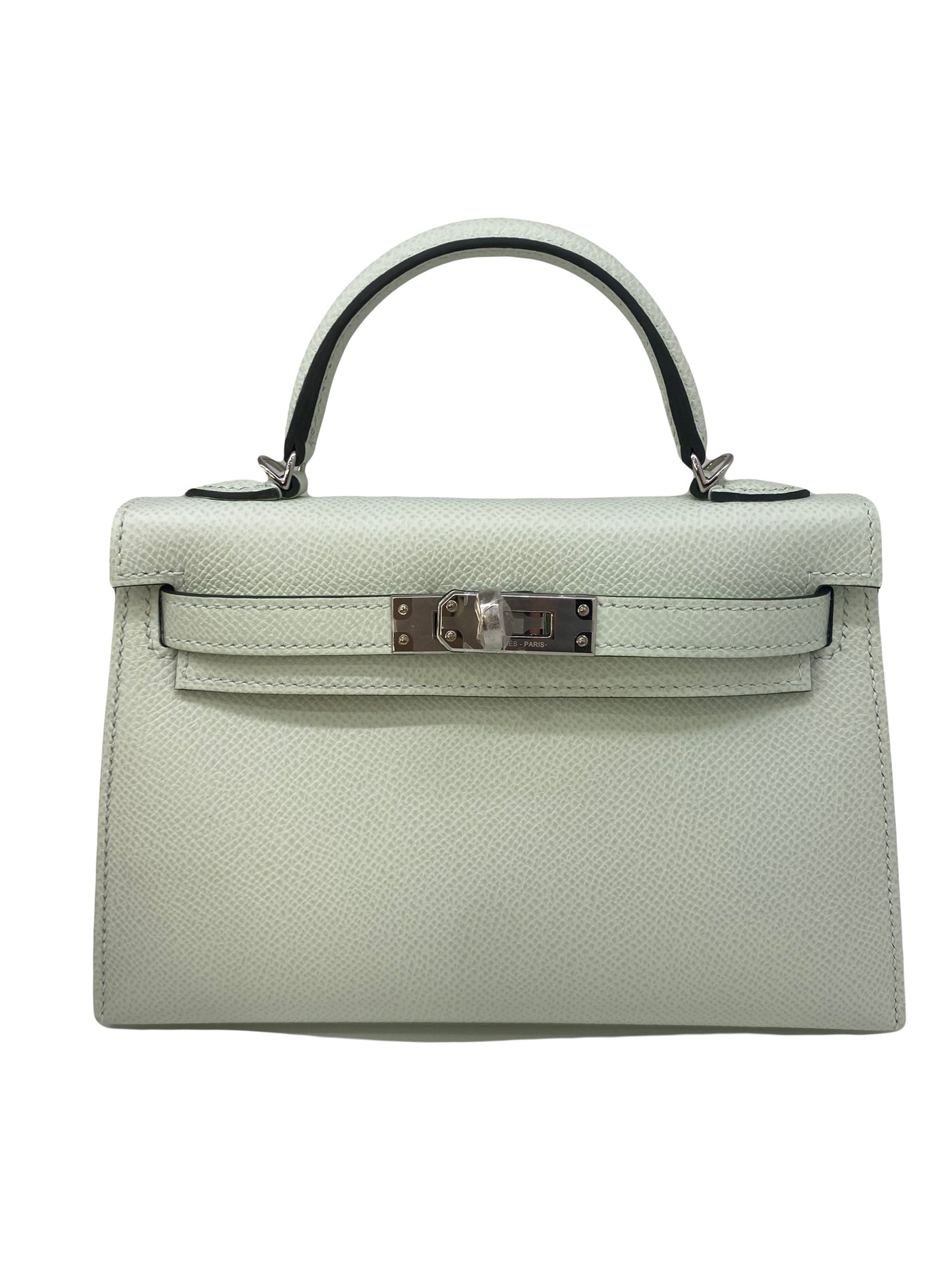 Hermes Mini Kelly Vert Fizz PHW