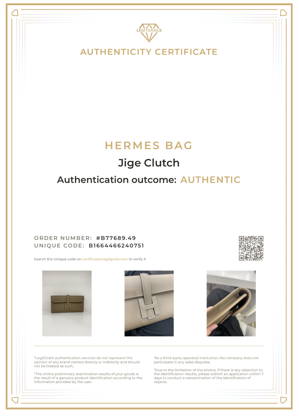 Hermès Jige 29 Clutch Etoupe