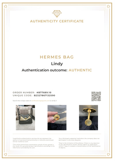 Hermes Lindy 26 Gris Meyer GHW