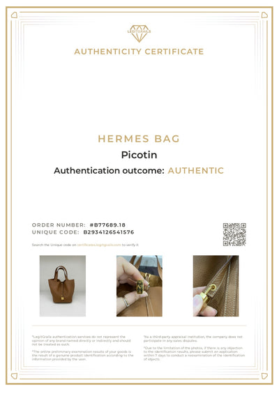 Hermes Picotin 22 Togo Gold GHW