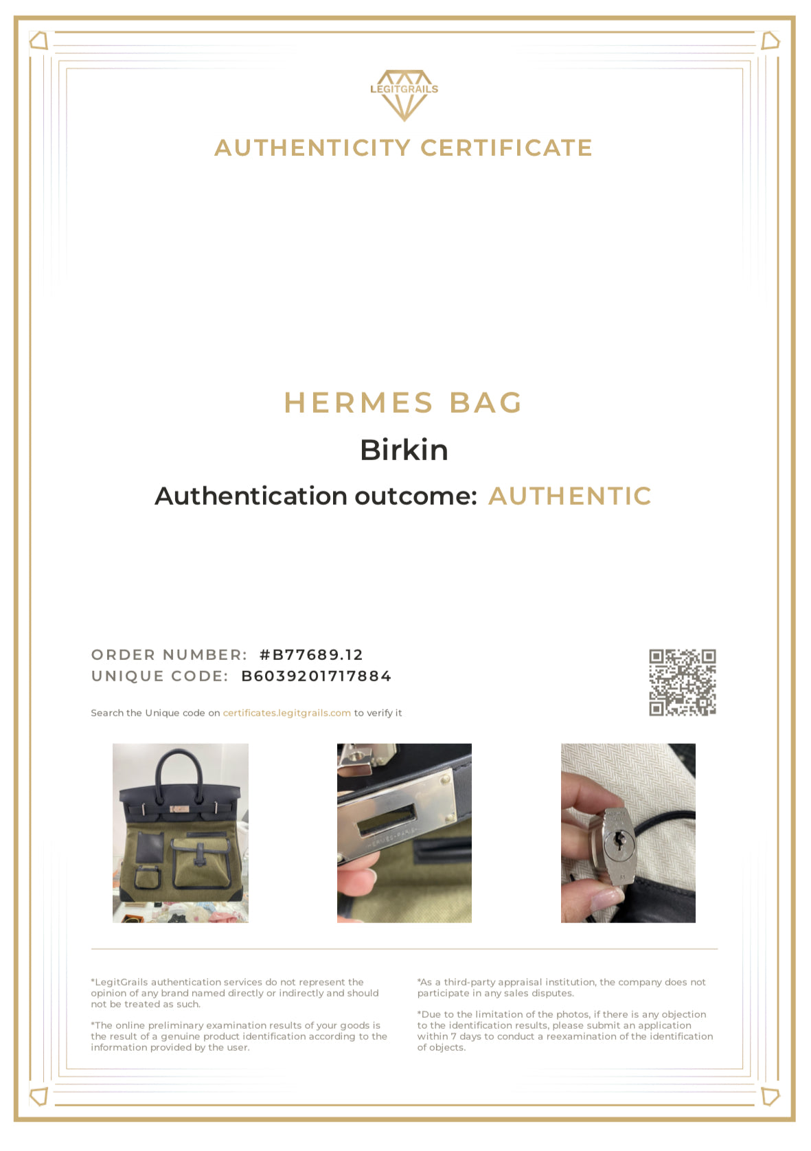 Hermès Cargo HAC Birkin 40 Military Green and Black box leather Bag