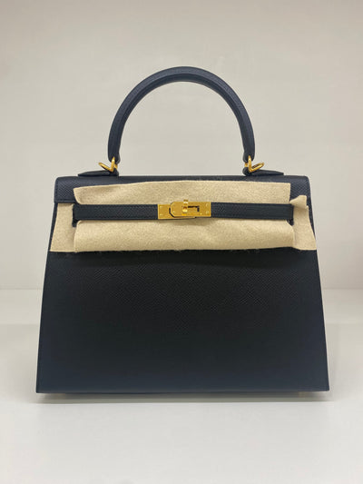 Hermes Kelly 25 - Black GHW (U Stamp)