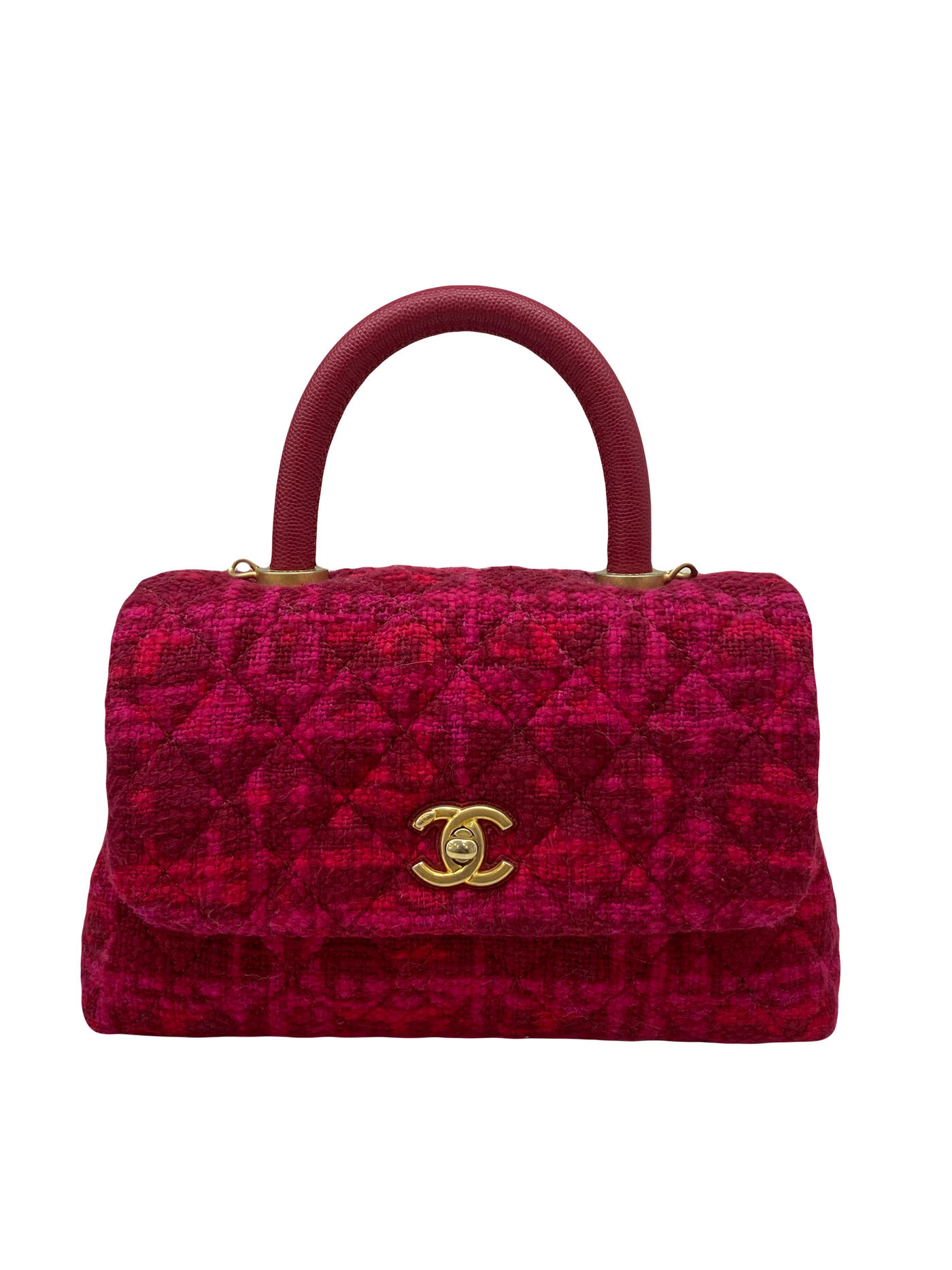 Chanel Coco Handle Fushcia Tweed GHW
