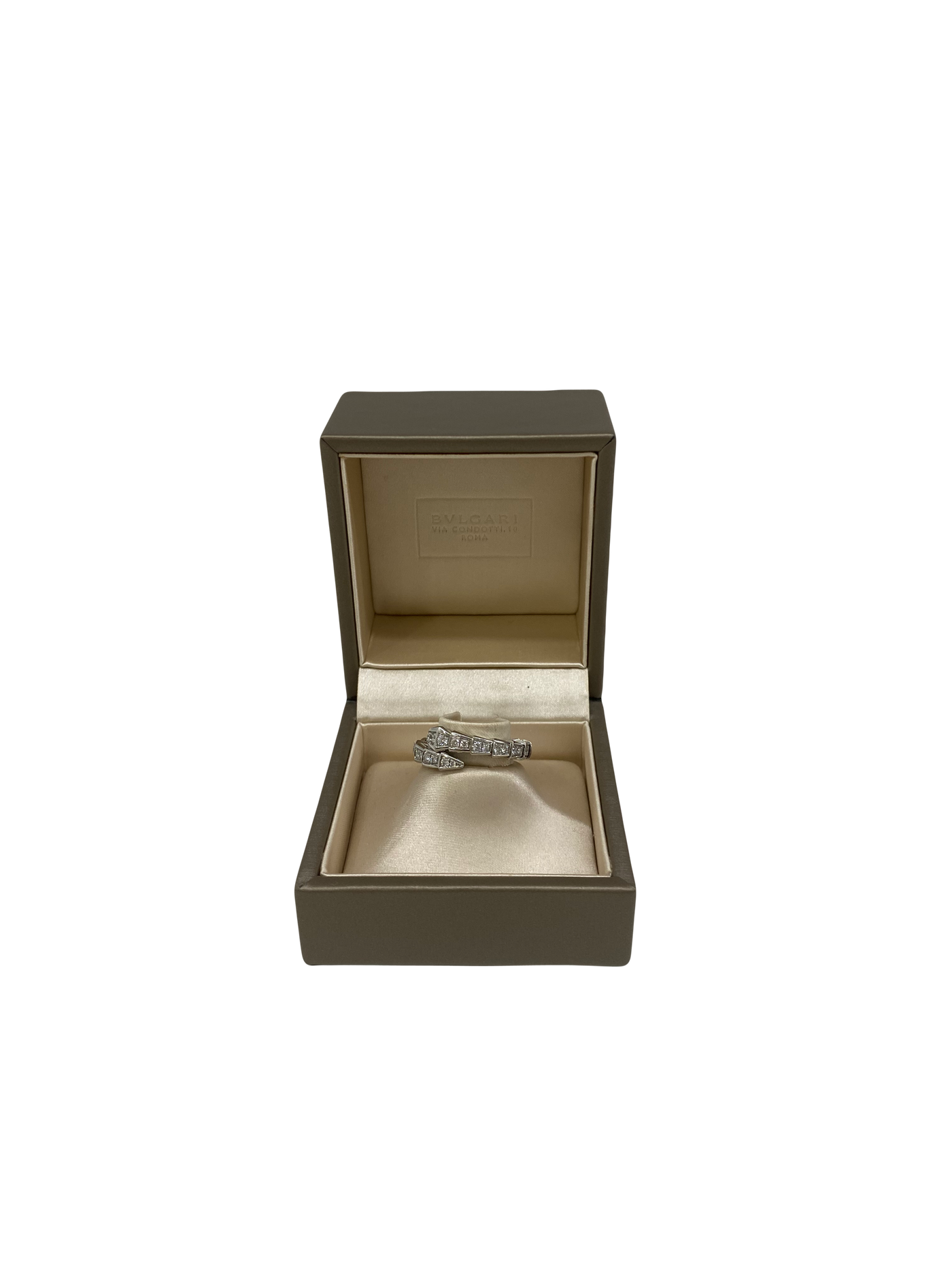 Bulgari Serpenti ring - White gold with diamonds - Large