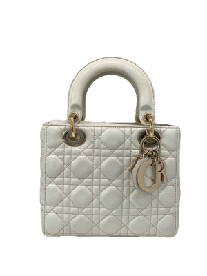 Christian Dior Lady Dior Medium Cream GHW