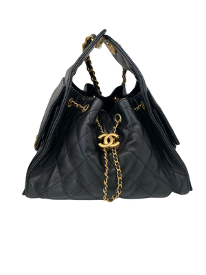 Chanel 25 Black Caviar GHW