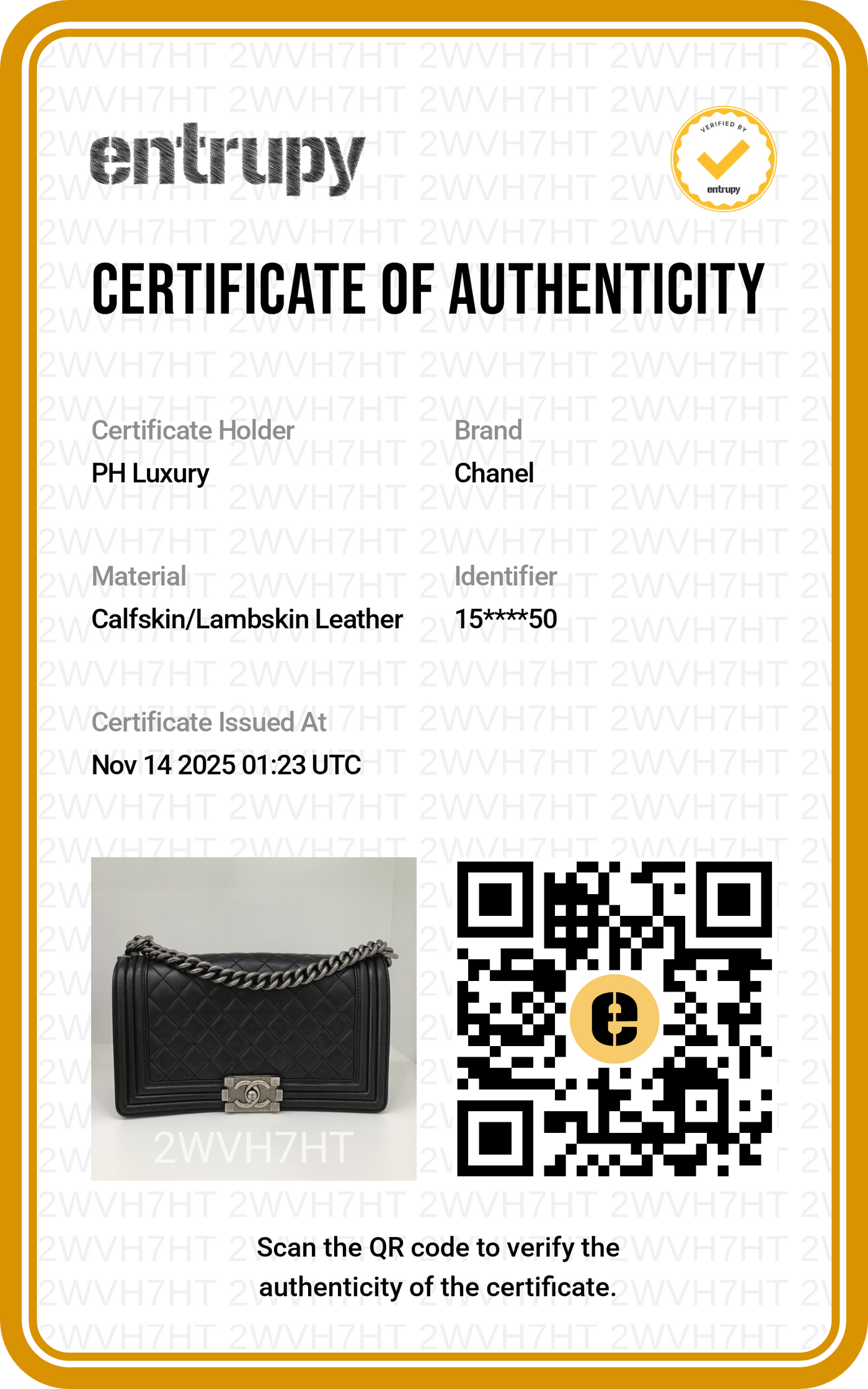 Chanel Boy Bag Black Lambskin SHW