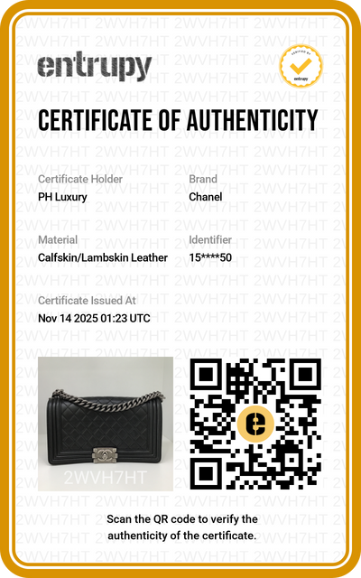 Chanel Boy Bag Black Lambskin SHW