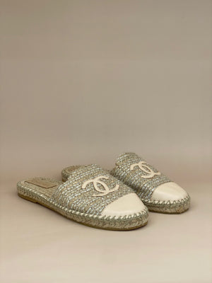 Chanel Slides beige and cream size 40
