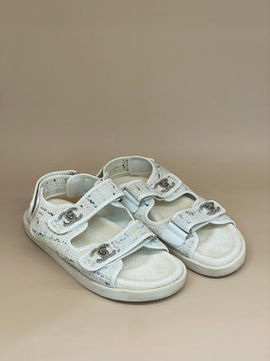 Chanel Dad Sandals White