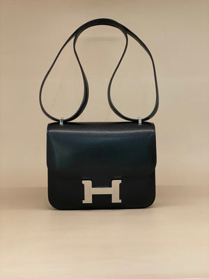 Hermes Constance 18 Chevre Noir PHW