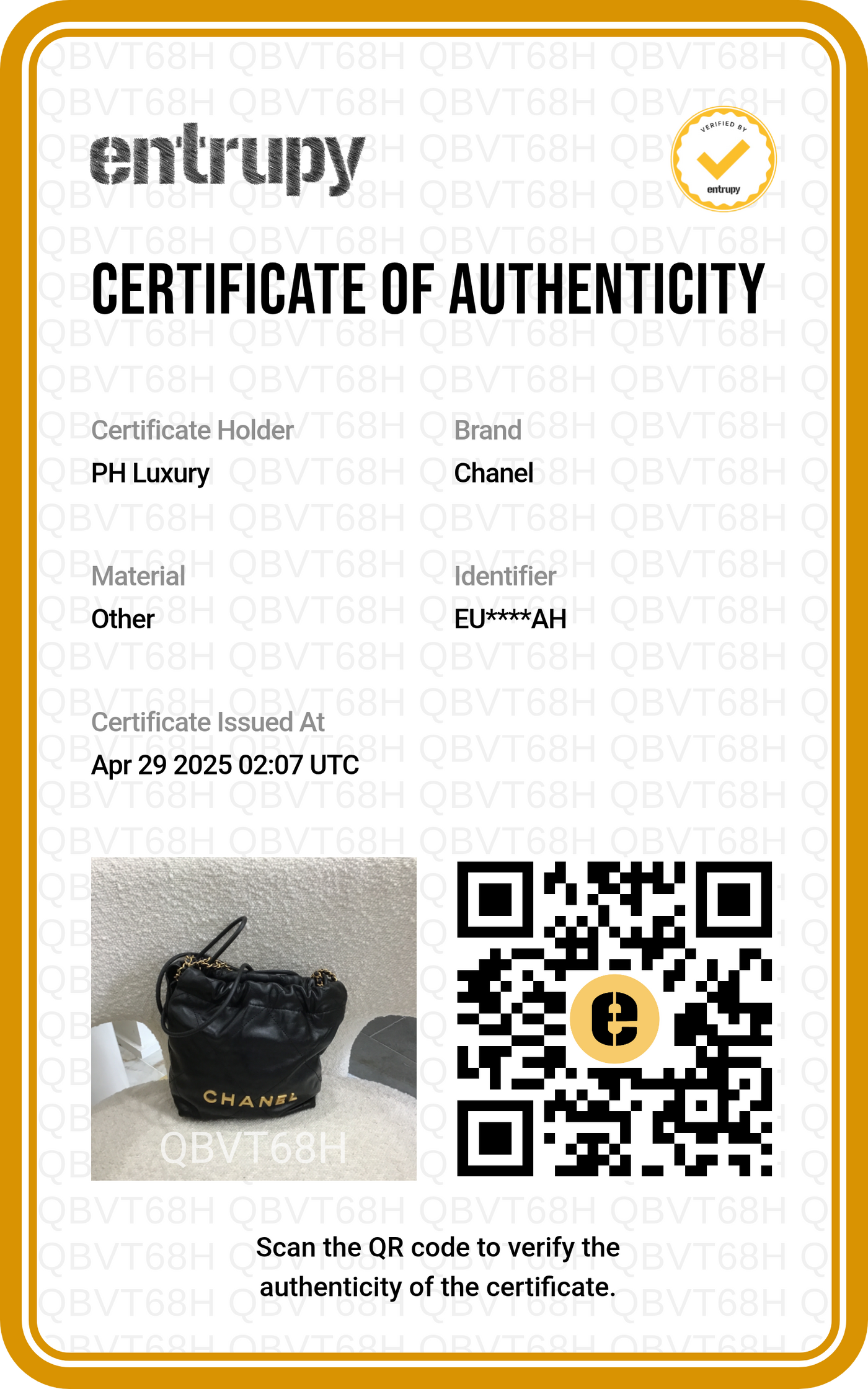 Chanel 22 Mini Black GHW (microchipped)