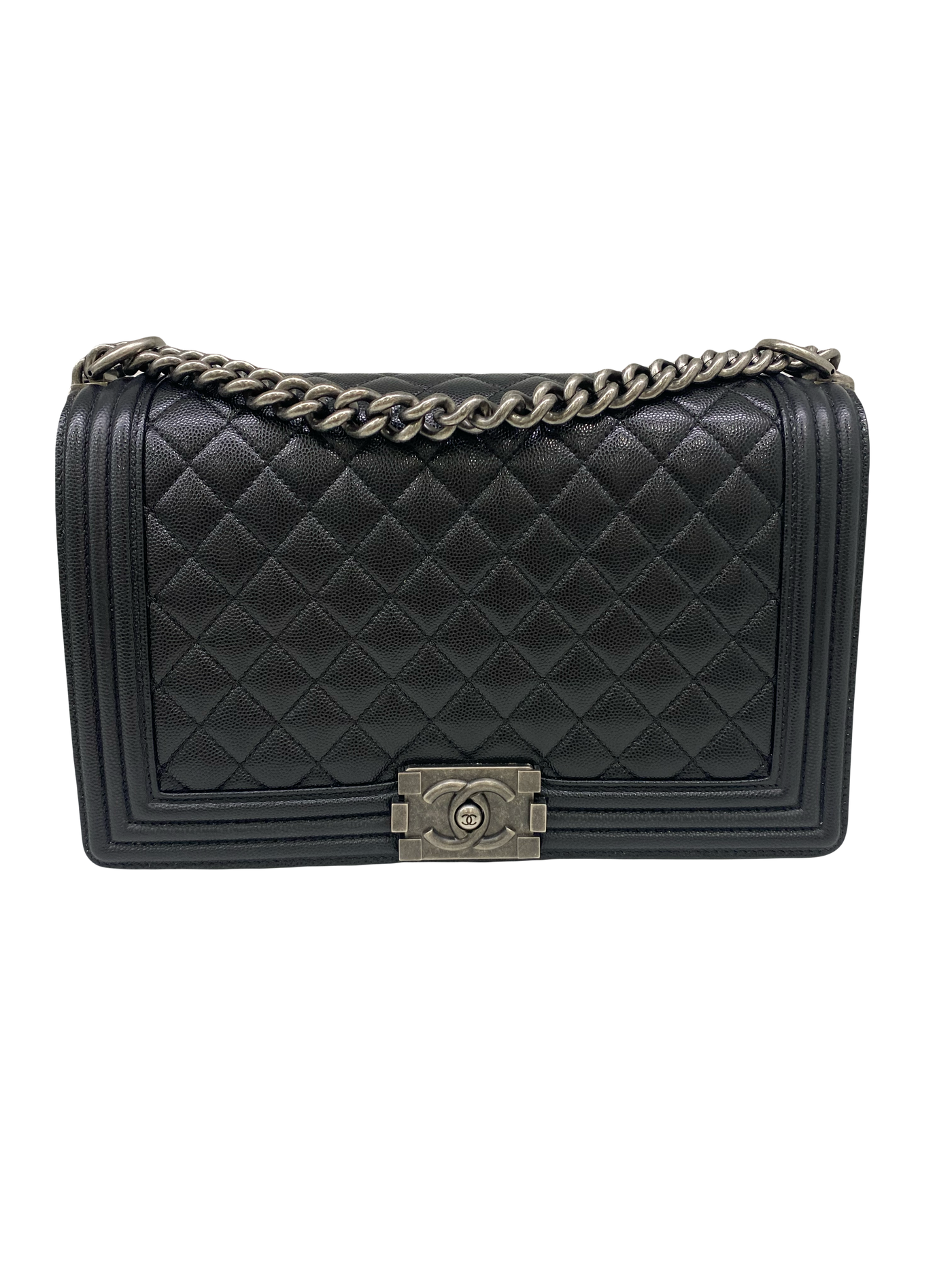 Chanel Boy Bag Black Large Caviar SHW