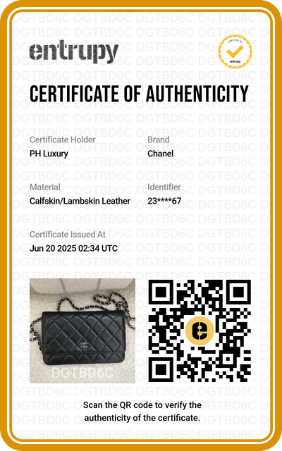 Chanel WOC Lambskin Black SHW