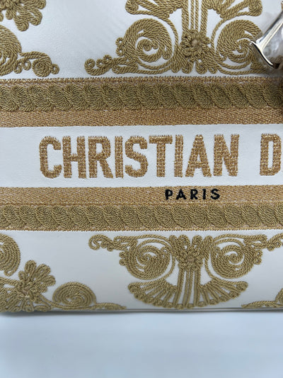 Dior Lady Dior - Medium - Latte Leather with Embroidery