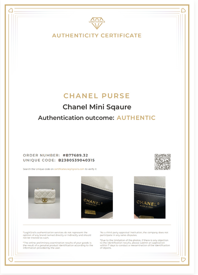 Chanel White Mini with Gold CC microchip