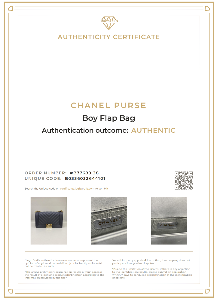 Chanel Boy Bag Chevron Grey Lambskin CGHW