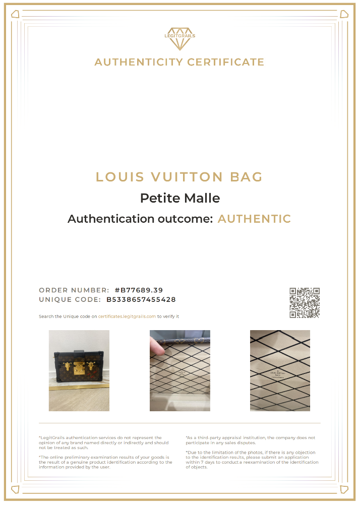 Louis Vuitton Petite Malle Reverse Monogram GHW