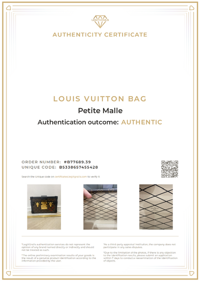 Louis Vuitton Petite Malle Reverse Monogram GHW
