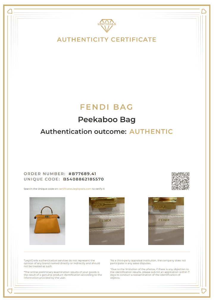 Fendi Peekaboo Orange GHW